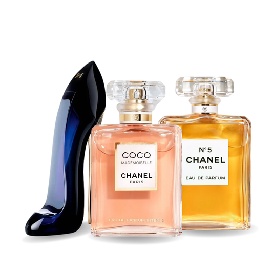 3 parfüm készlet  GOOD GIRL, COCO MADEMOISELLE, Chanel Nº5 100ml