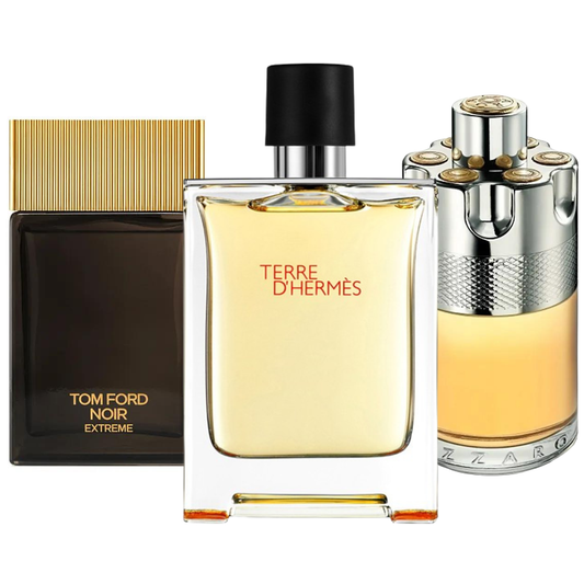 3 parfüm készlet Terre de’Herme, Azzaro Wanted, Tom Ford Noir Extreme 100ml