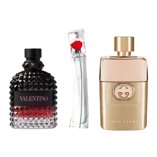 3 parfüm készlet Gucci Guilt, Valentini Intense, Flower Kenzo 100ml